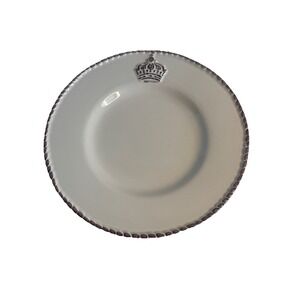 Bordallo Pinheiro Crown Ivory White Ceramic Salad Plate